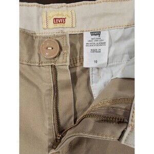 Women’s Size 10 Tab Twills Tan Levi Jean Shorts 5 Pockets